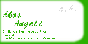 akos angeli business card