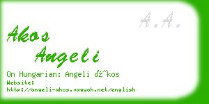 akos angeli business card